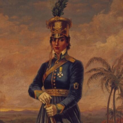 Image of Maria Quitéria de Jesus Medeiros, the first woman to join the Brazilian Armed Forces.