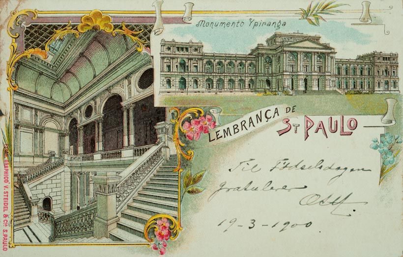 cartão postal museu paulista